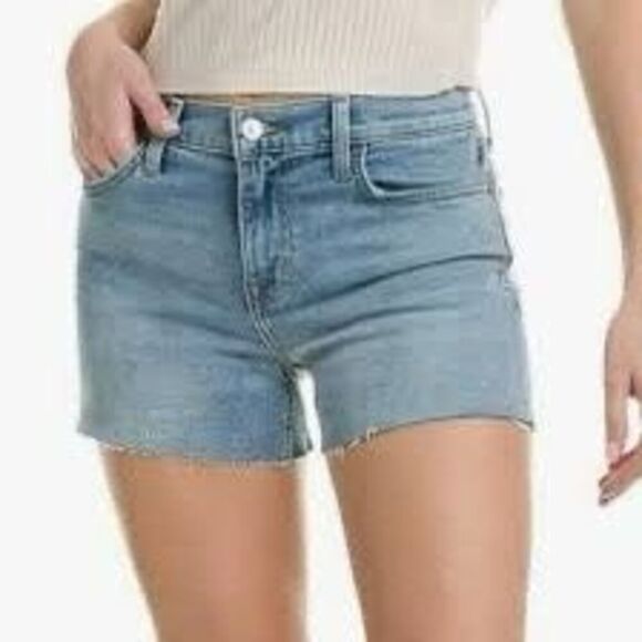 HUDSON Gracie Mid Rise Cut Off Fray Hem Denim Shorts Size 6/28 - Picture 2 of 11